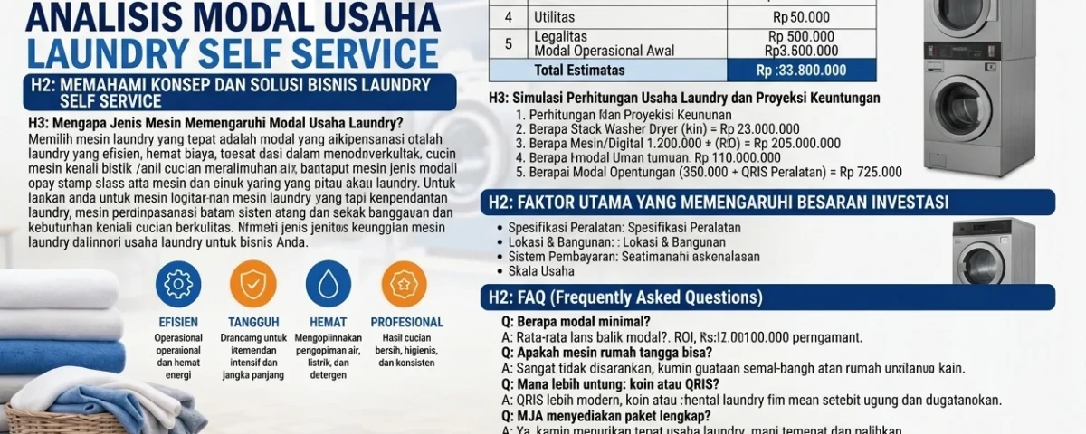 modal usaha laundry self service