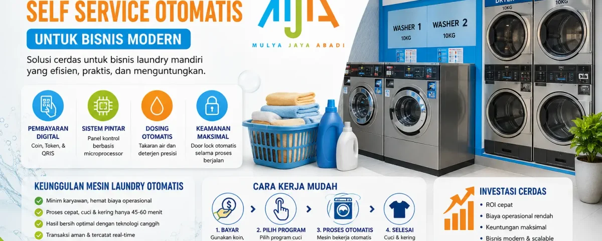 automatic laundry machine, mesin   laundry digital, sistem laundry otomatis, mesin laundry tanpa operator,   teknologi smart laundry, mesin laundry pintar