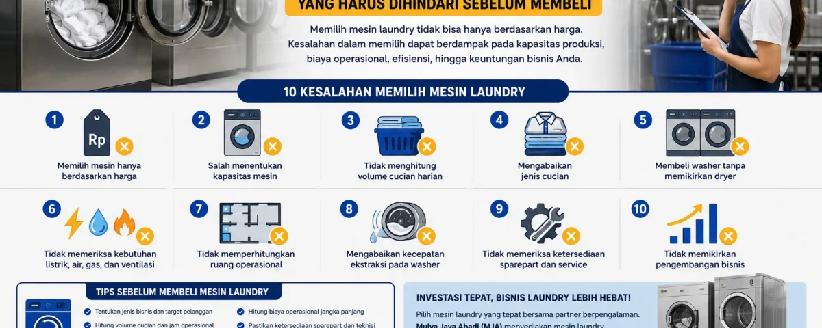 kesalahan memilih mesin laundry