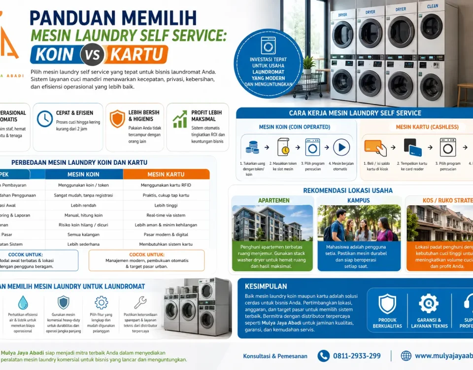 mesin laundry self service