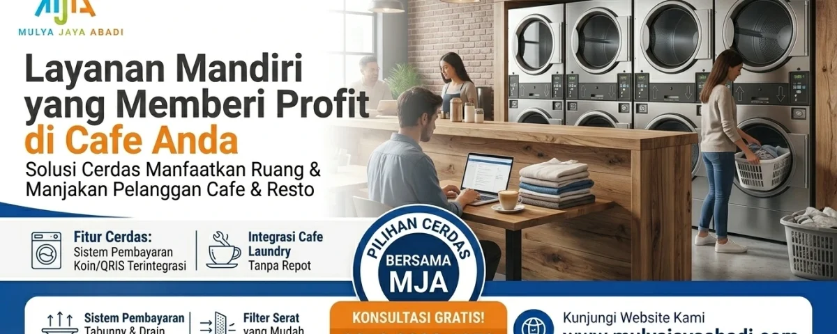 mesin laundry self service untuk cafe