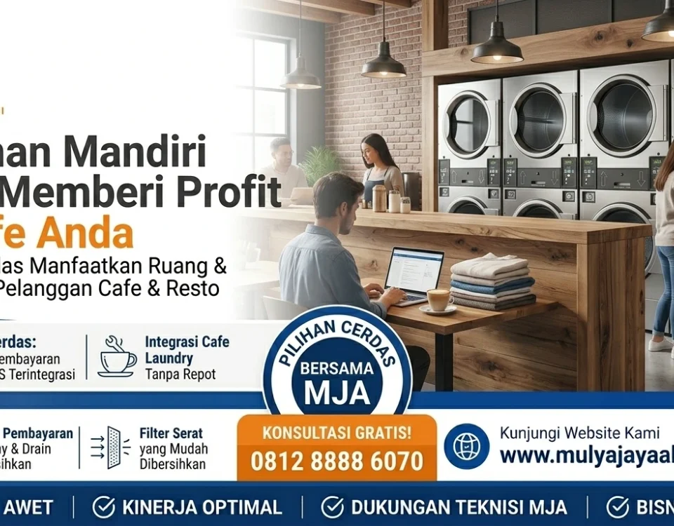 mesin laundry self service untuk cafe