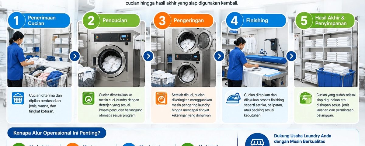 Alur Operasional Mesin Laundry untuk Usaha