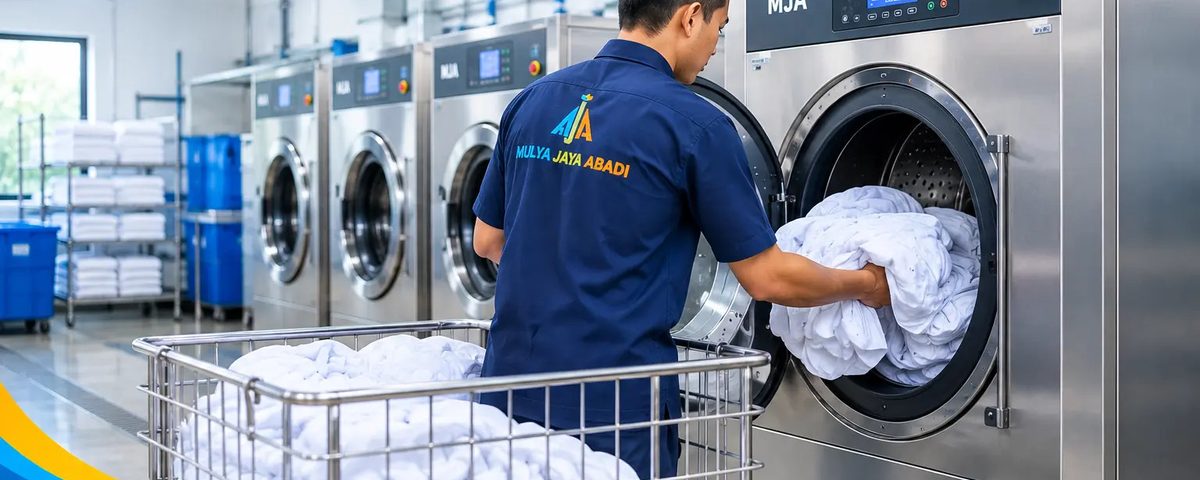 kapasitas produksi laundry, kg laundry per hari, throughput laun