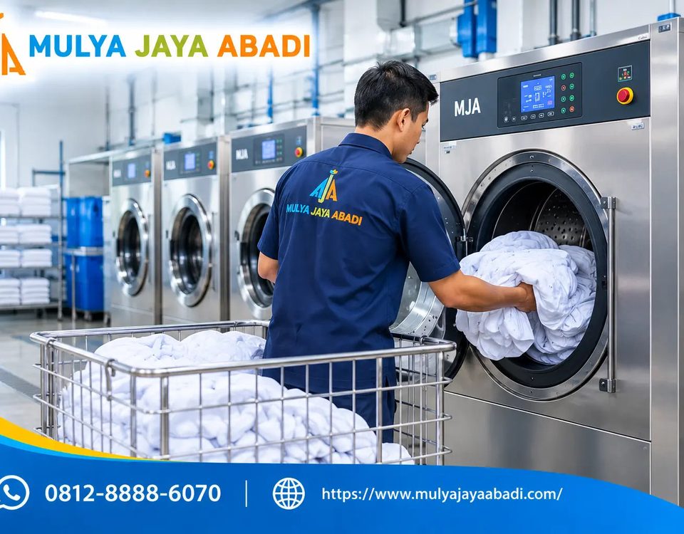 kapasitas produksi laundry, kg laundry per hari, throughput laun