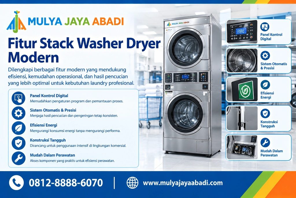 fitur penting stack washer dryer modern
