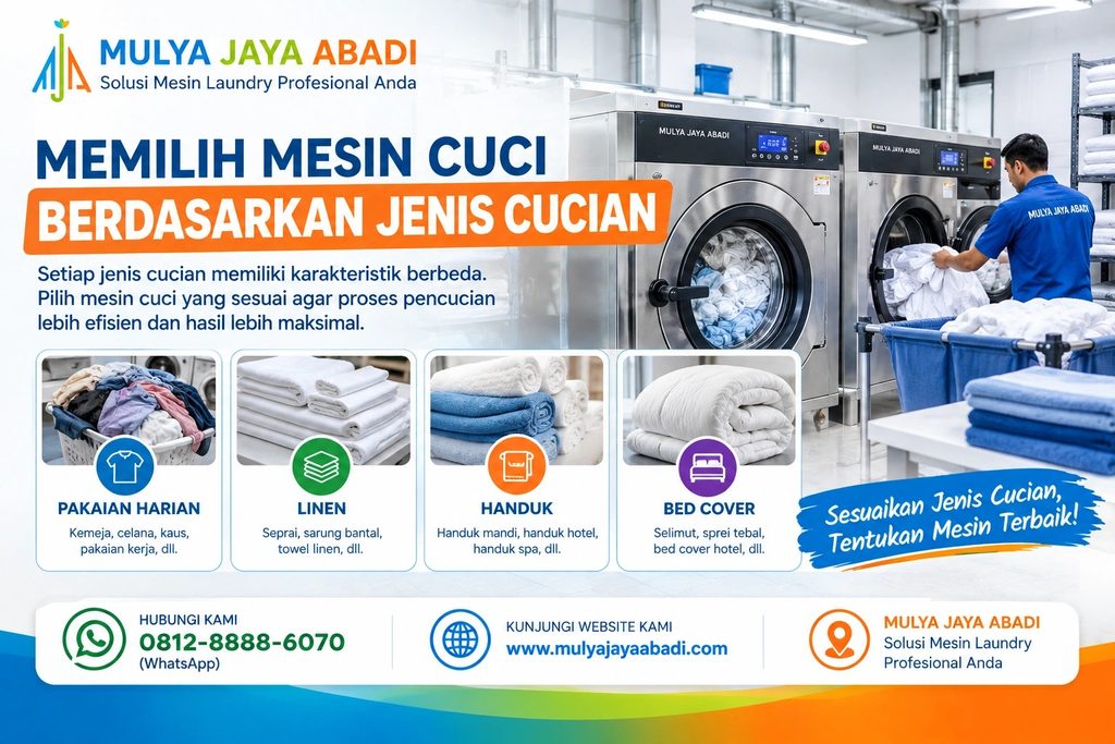 Memilih Mesin Cuci Berdasarkan Jenis Cucian