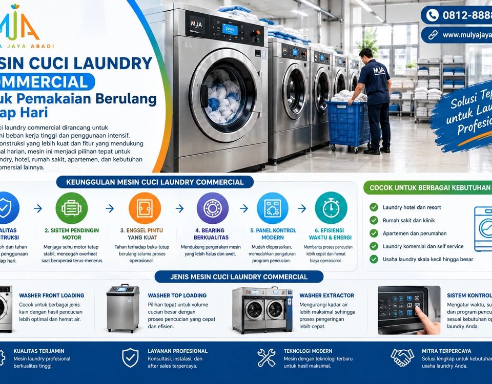Mesin Cuci Laundry Commercial untuk Pemakaian Berulang Setiap Hari