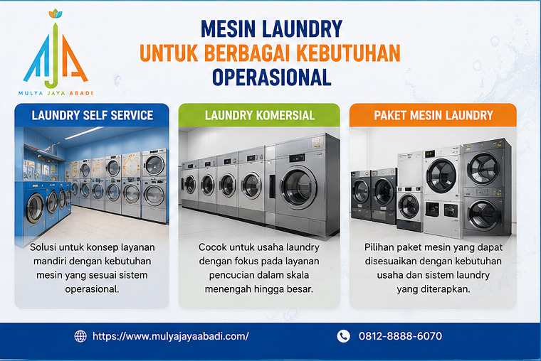 Apa fungsi utama mesin laundry?; sistem mesin laundry; peralatan laundry profesional