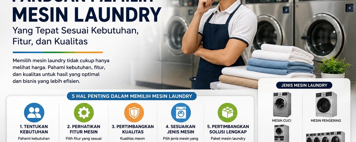 panduan mesin laundry; sistem laundry; peralatan laundry