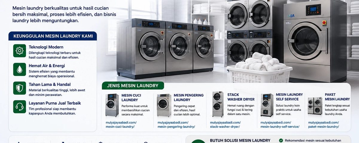 Mesin Laundry Profesional untuk Kebutuhan Usaha