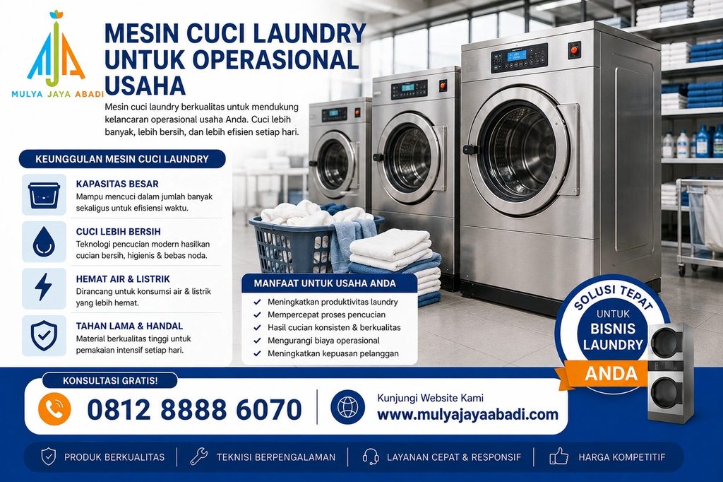 Mesin Cuci Laundry Untuk Operasional Usaha