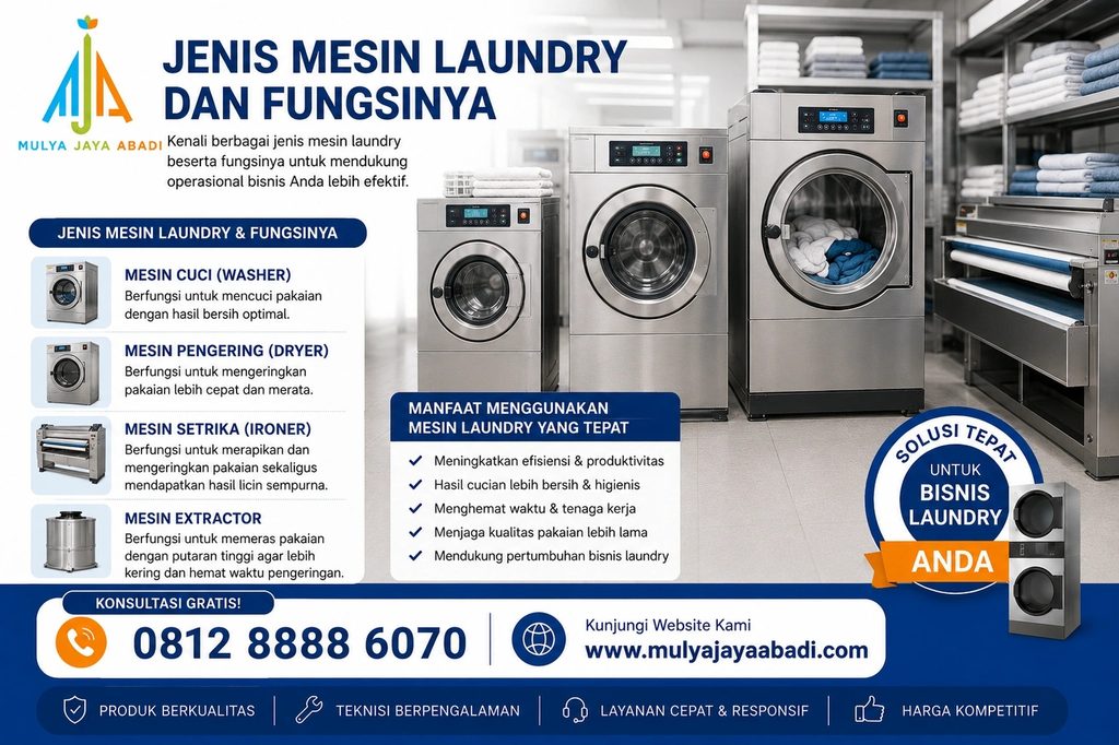 Jenis Mesin Laundry Dan Fungsinya