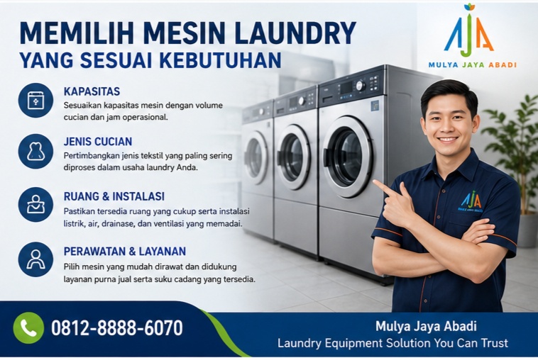 memilih mesin laundry yang sesuai kebutuhan
