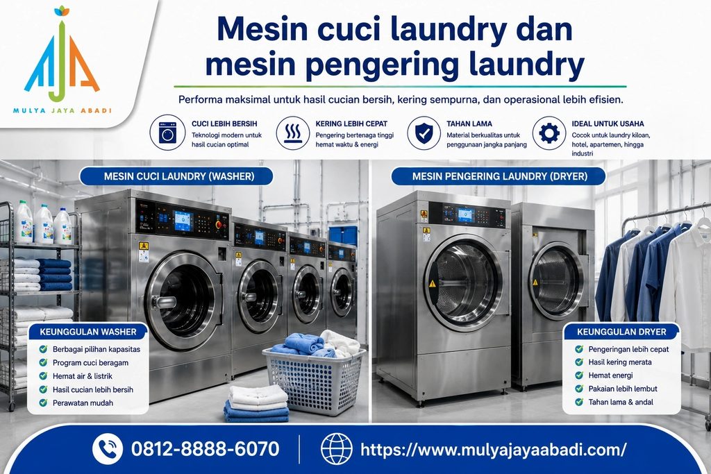 mesin cuci laundry dan mesin pengering laundry