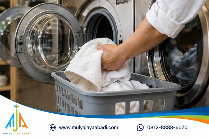 Apa yang dimaksud dengan mesin laundry?; sistem mesin laundry; peralatan laundry profesional