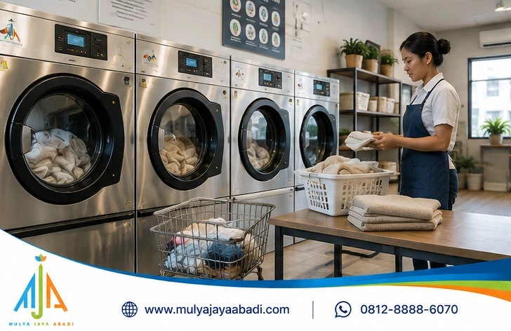 Apa yang dimaksud dengan mesin laundry?; sistem mesin laundry; peralatan laundry profesional