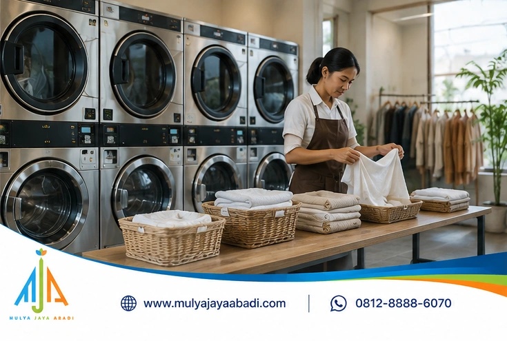 Apa yang dimaksud dengan mesin laundry?; sistem mesin laundry; peralatan laundry profesional