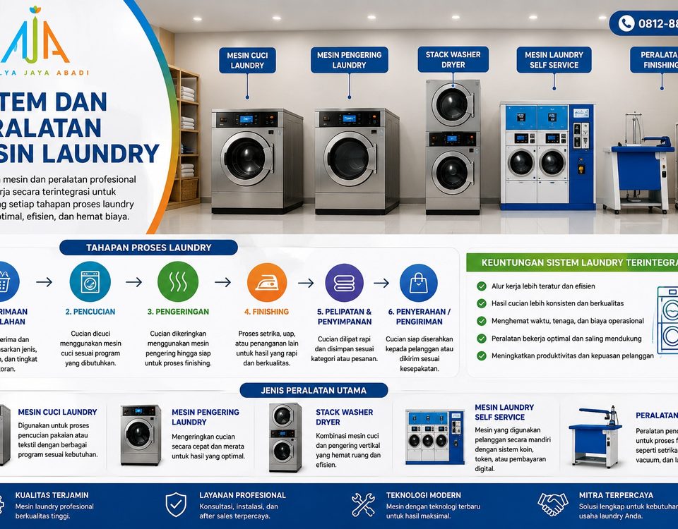 sistem dan peralatan mesin laundry